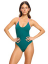 Modibodi Menstruacijske kupaće gaće Puma & Modibodi Deep Plunge One Piece Super Emerald Ice
