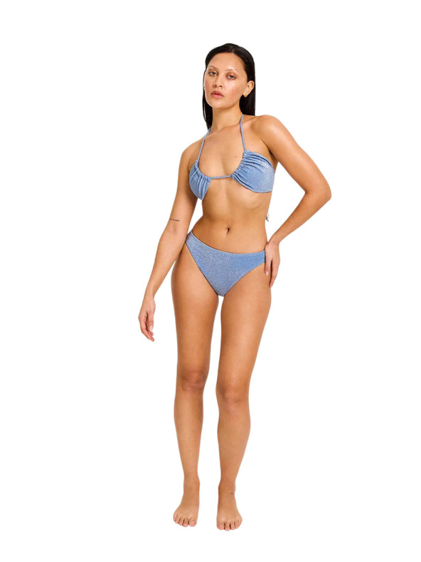 Modibodi Menstrualne kupačice Modibodi Shimmer Hi-Leg Cheeky Mineral Blue donji dio