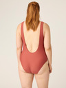 Modibodi Menstrualne kupačice Modibodi High V Neck One Piece Sahara Red