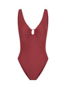 Modibodi Menstrualne kupačice Modibodi High V Neck One Piece Sahara Red