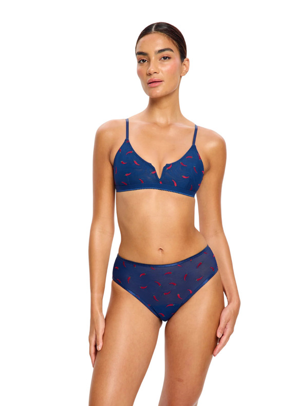 Modibodi Grudnjak Modibodi Intimates V Day V-Bralette Navy Chilli