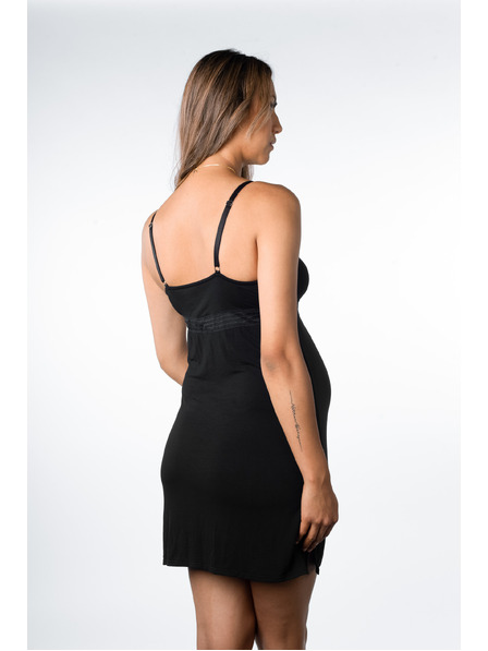 Hotmilk Ženska noćna košulja Hotmilk Dream Nightie REGULAR CAP za dojenje crna