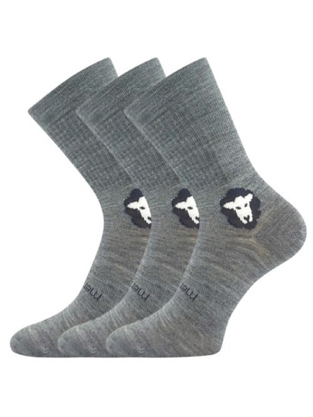 VoXX Set od tri - čarape VoXX merino svjetlo sive