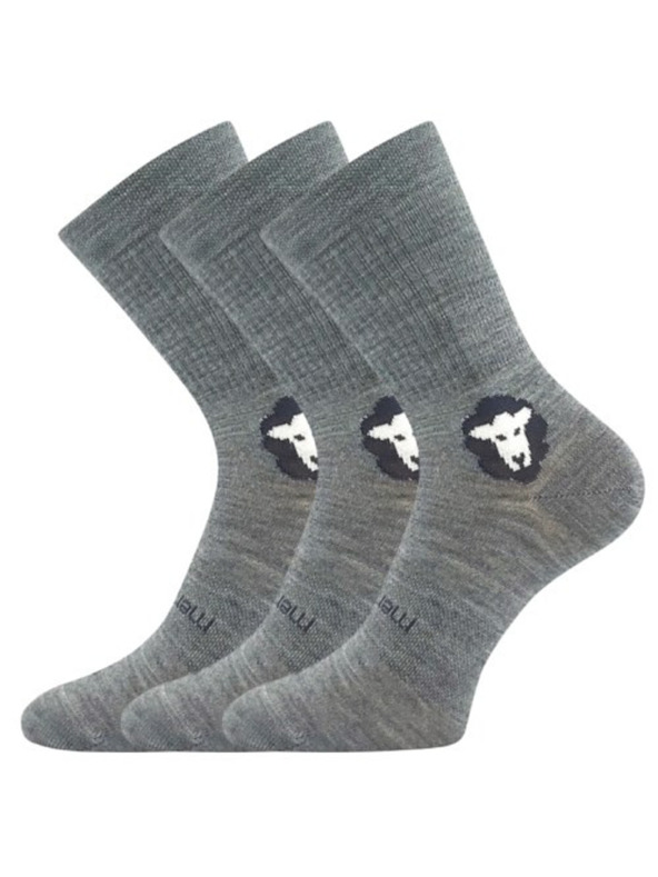 VoXX Set od tri - čarape VoXX merino svjetlo sive