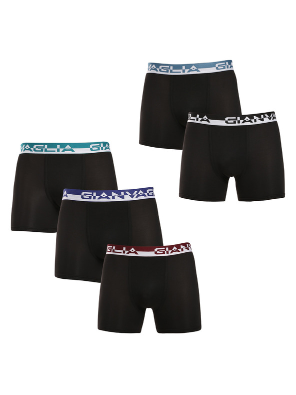 Gianvaglia Set od pet - muške bokserice Gianvaglia crne