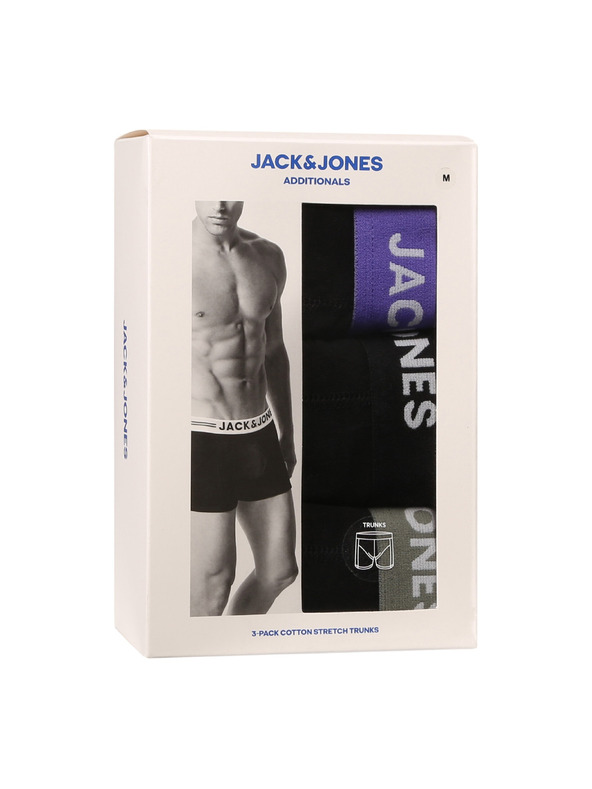 Jack & Jones Set od tri - muške bokserice Jack and Jones crne