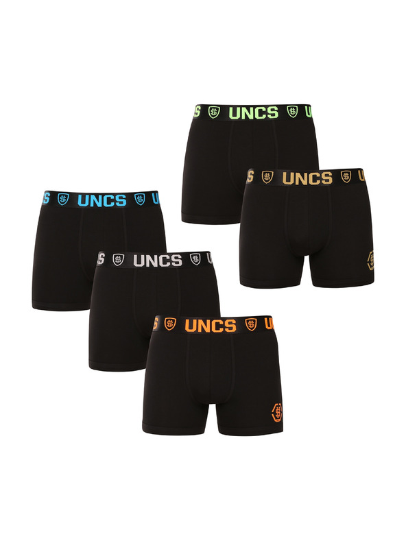 UNCS Set od pet - muške bokserice UNCS crne