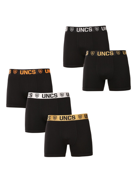 UNCS Set od pet - muške bokserice UNCS crne