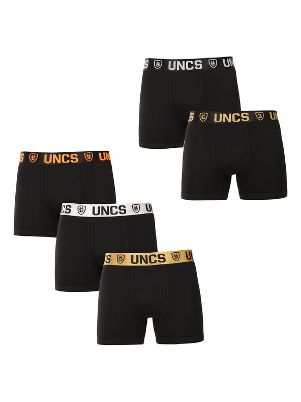 UNCS Set od pet - muške bokserice UNCS crne