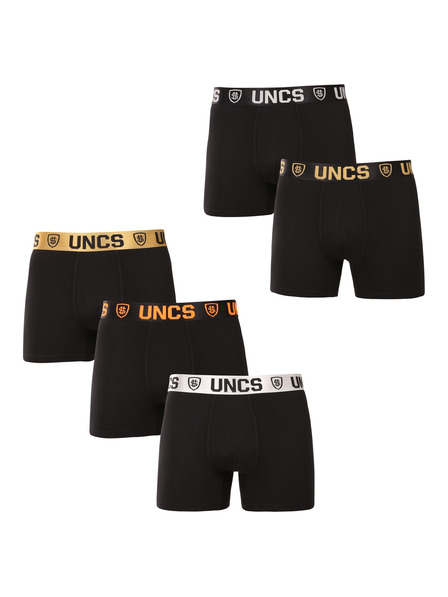 UNCS Set od pet - muške bokserice UNCS crne