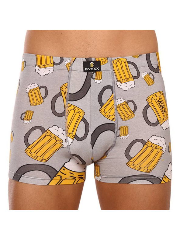 VoXX Muške bokserice VoXX šarene (Kevin-beer/big light grey)