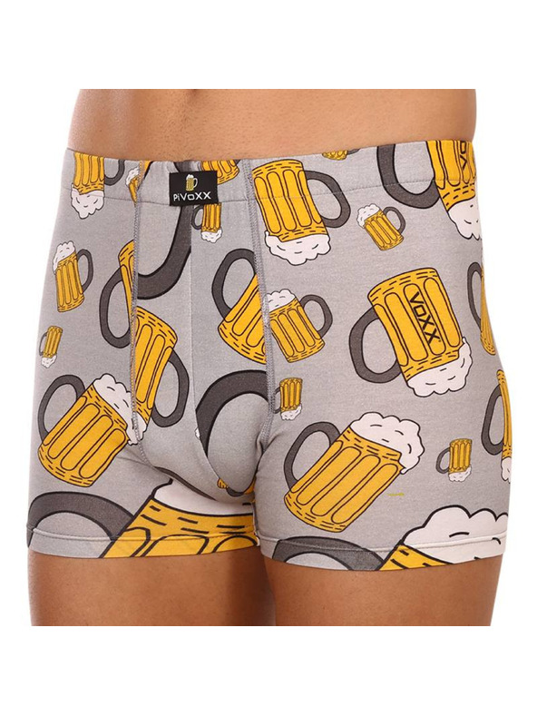 VoXX Muške bokserice VoXX šarene (Kevin-beer/big light grey)