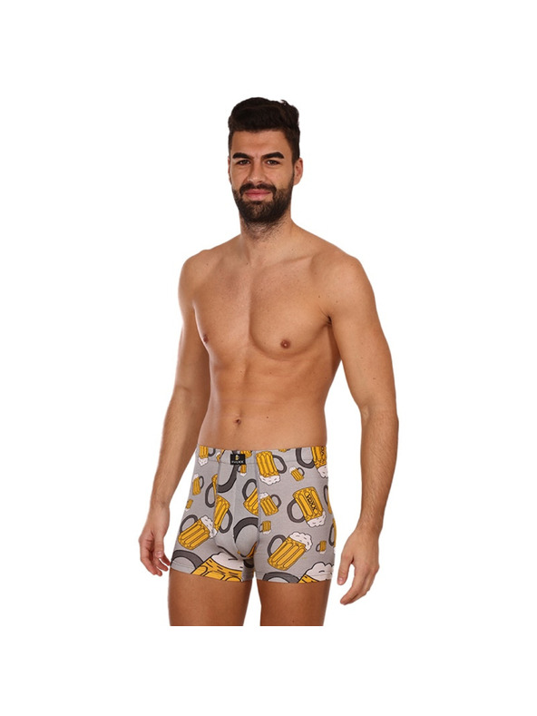 VoXX Muške bokserice VoXX šarene (Kevin-beer/big light grey)