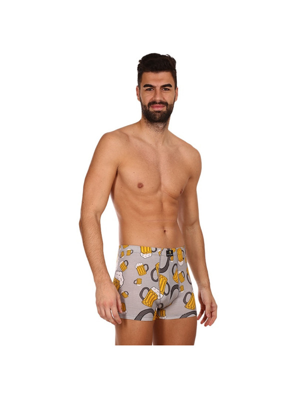 VoXX Muške bokserice VoXX šarene (Kevin-beer/big light grey)