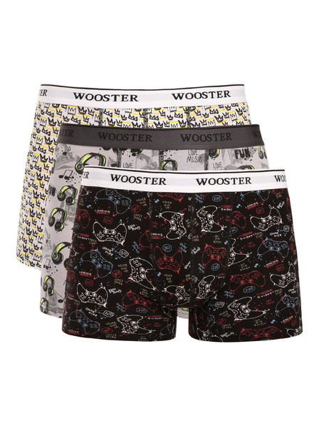 Wooster Set od tri - muške bokserice Wooster šarene