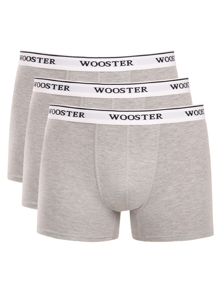 Wooster Set od tri - muške bokserice Wooster sive