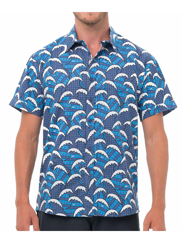 69slam Muška košulja 69SLAM BATIK WAVE