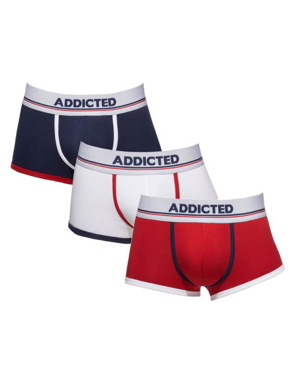 ADDICTED Set od tri - muške bokserice Addicted u više boja