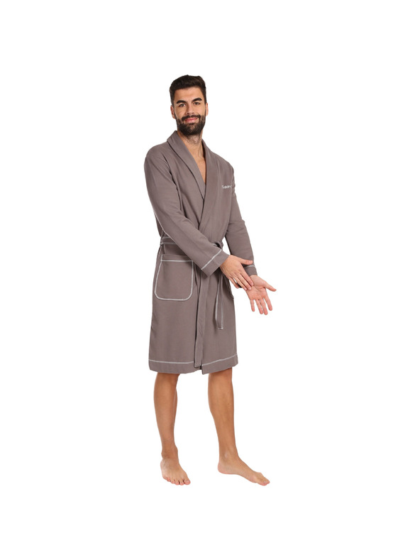 Calvin Klein Muški ogrtač Calvin Klein sivi