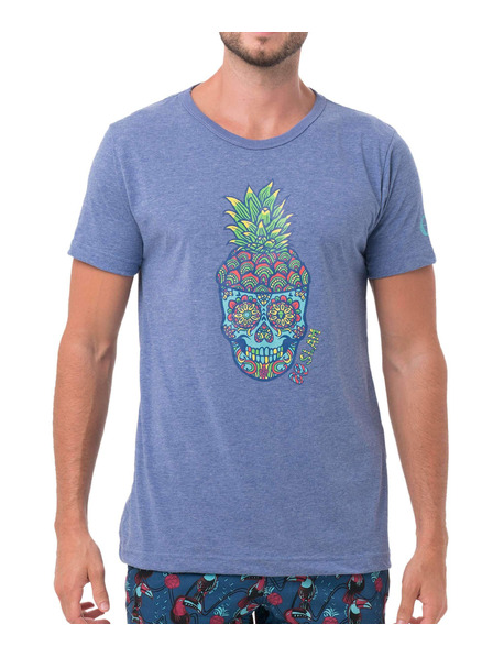 69slam Muška majica 69SLAM PINE SKULL BLUE