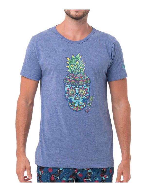 69slam Muška majica 69SLAM PINE SKULL BLUE