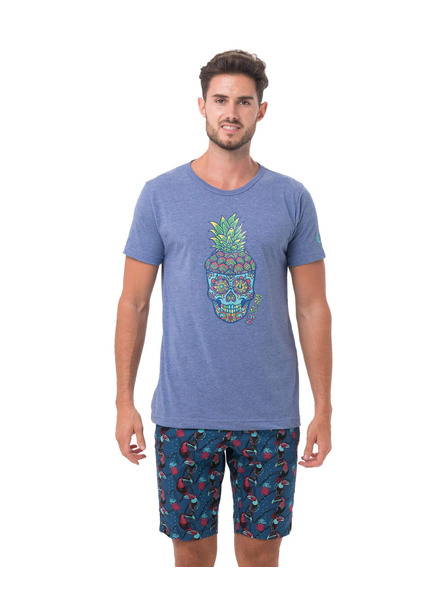 69slam Muška majica 69SLAM PINE SKULL BLUE