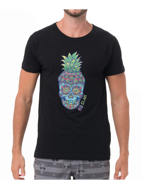 69slam Muška majica 69SLAM PINE SKULL BLACK