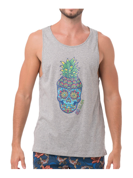 69slam Muška majica 69SLAM PINE SKULL GREY