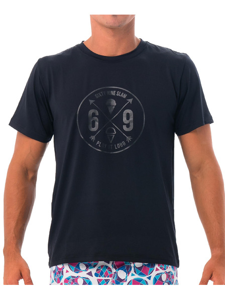 69slam Muška majica 69SLAM CROSS BLACK UPF +30