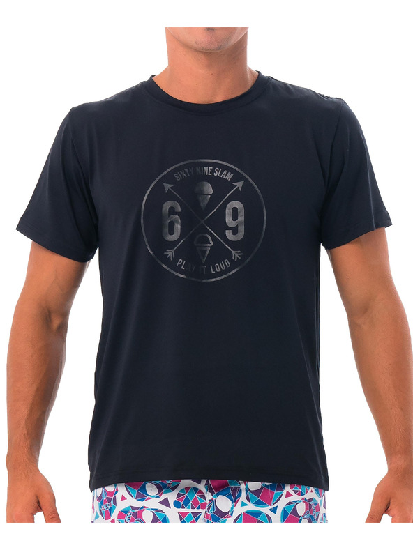 69slam Muška majica 69SLAM CROSS BLACK UPF +30