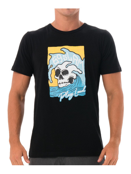 69slam Muška majica 69SLAM SKULL ISLE BLACK