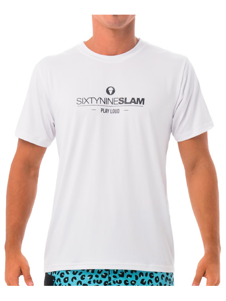 69slam Muška majica 69SLAM TEXTO WHITE UPF +30