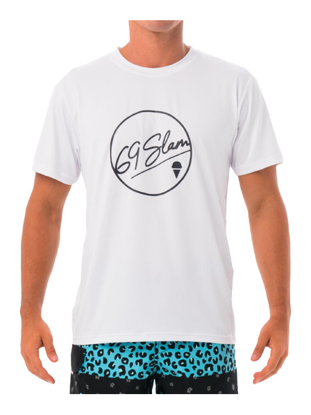 69slam Muška majica 69SLAM BUBBLE WHITE UPF +30