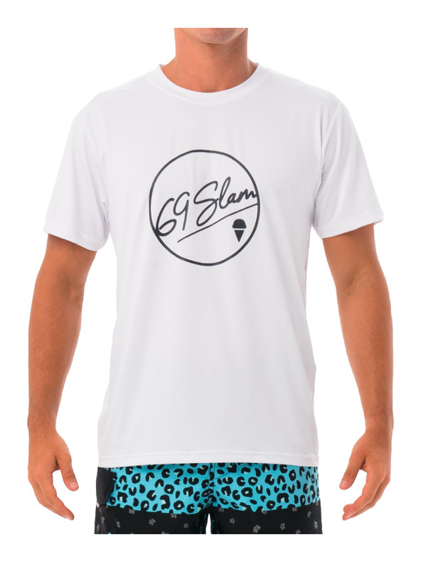 69slam Muška majica 69SLAM BUBBLE WHITE UPF +30