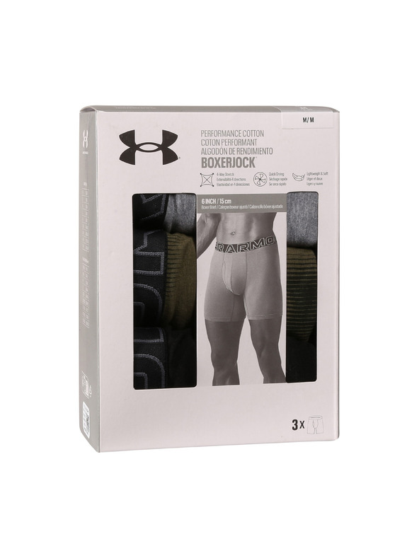 Under Armour Muške bokserice Under Armour M UA Perf Cotton Nov 6in (3kom)