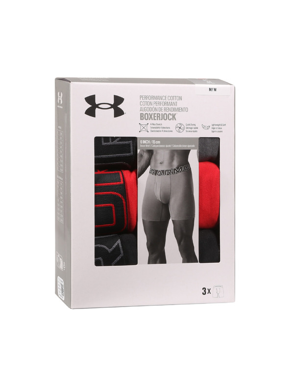 Under Armour Muške bokserice Under Armour M UA Perf Cotton 6in (3kom)