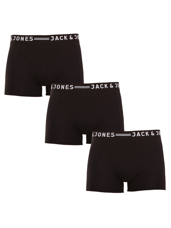 Jack & Jones Komplet od tri crne boksačice Jack & Jones Sense