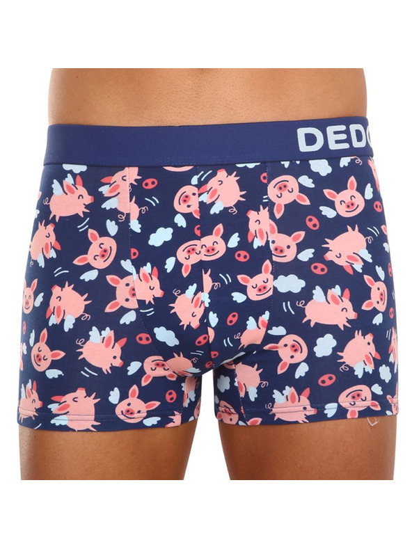 Dedoles Tamnoplave vesele muške bokserice Dedoles Flying Pigs