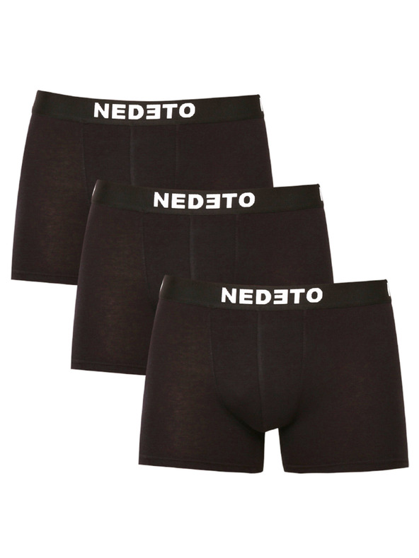 Nedeto Komplet od tri muške bokserice u crnoj boji Nedeto