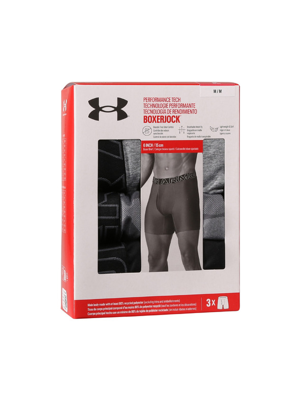 Under Armour Muške bokserice Under Armour M UA Perf Tech Nov 6in (3kom)