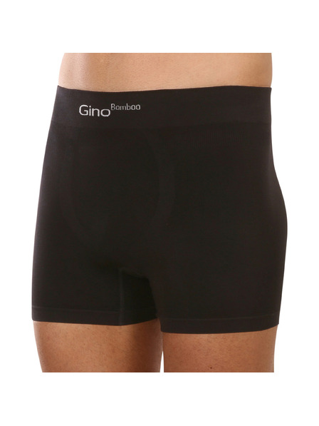 gino Muške bokserice Gino bešavne bambus crne boje