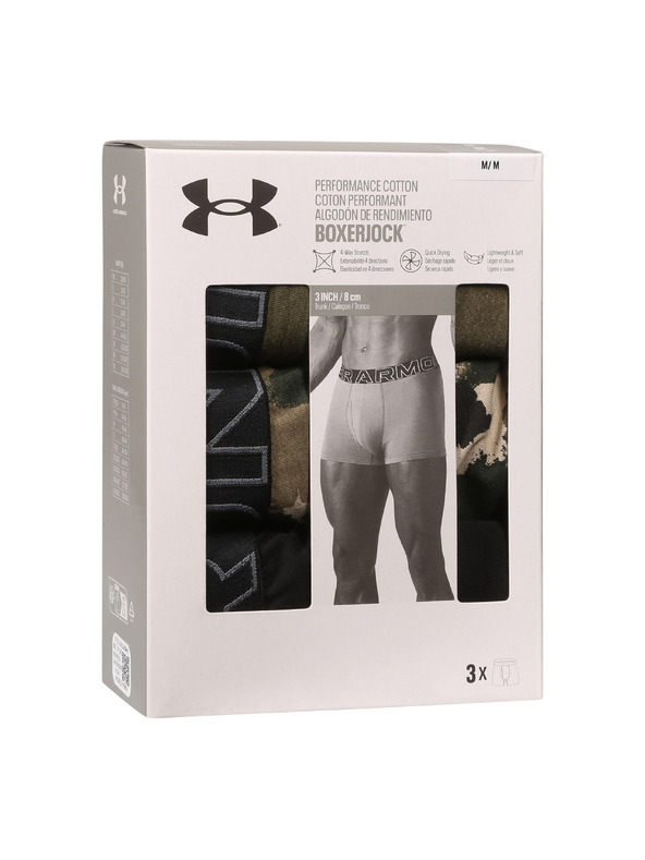 Under Armour Muške bokserice Under Armour M UA Perf Cotton Nov 3in (3 kom)