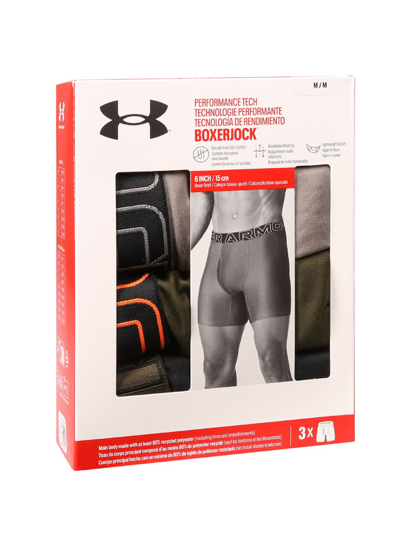 Under Armour Muške bokserice Under Armour M UA Perf Tech 6in (3 kom)