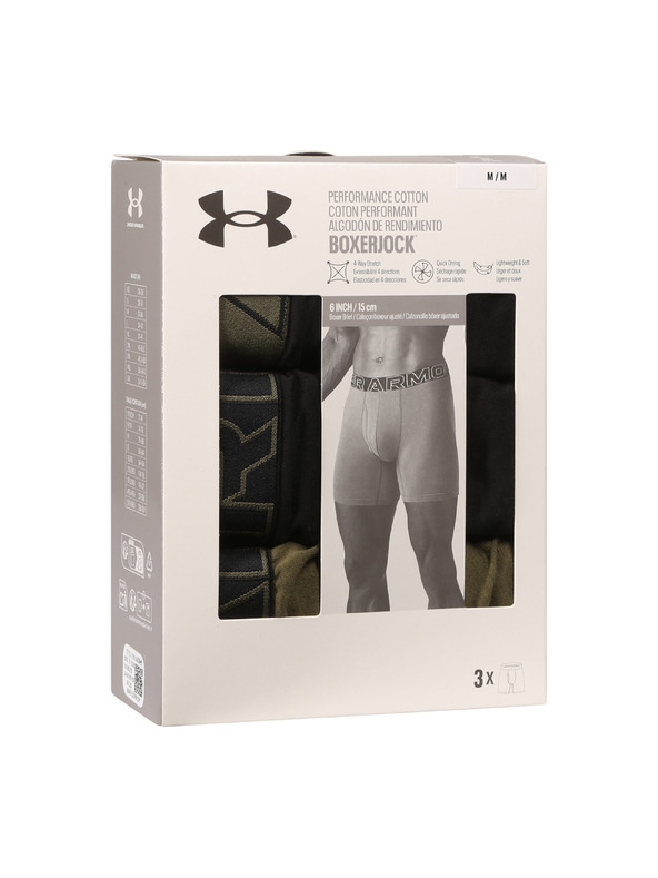 Under Armour Muške bokserice Under Armour M UA Perf Cotton 6in (3kom)