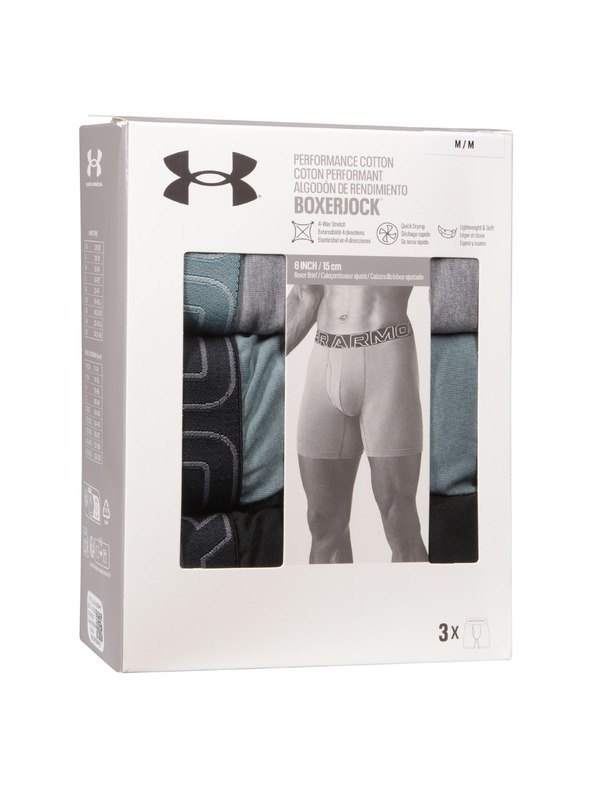 Under Armour Muške bokserice Under Armour M UA Perf Cotton 6in (3kom)