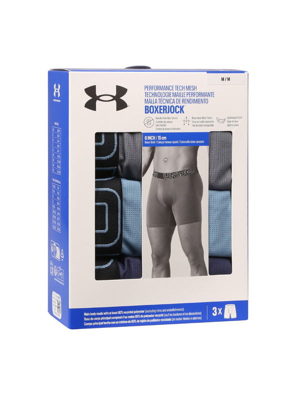 Under Armour Muške bokserice Under Armour M UA Perf Tech Mesh 6in (3kom)