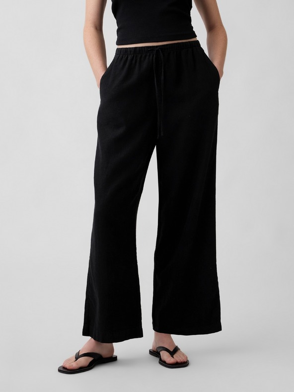 GAP Lanene hlače Wide-Leg GAP