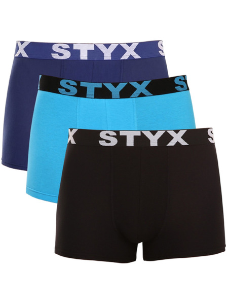 Styx Set od tri muške bokserice Styx sportske gumene višebojne