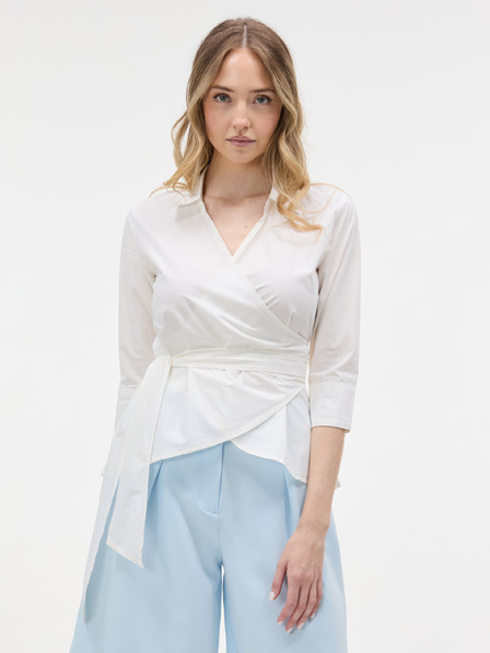 Orsay Bijela ženska bluza na preklop s 3/4 rukavima ORSAY