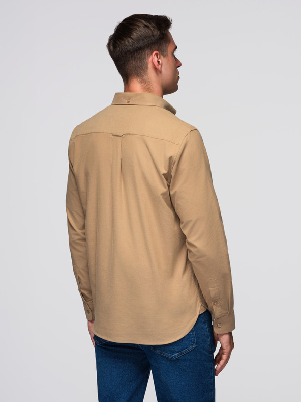 Ombre Clothing Košulja K700 - kava Ombre Clothing